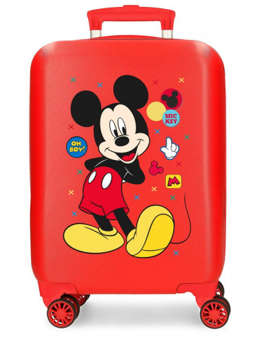 4681367 TROLLEY ABS 50 CM.4R. MICKEY ENJOY THE DAY